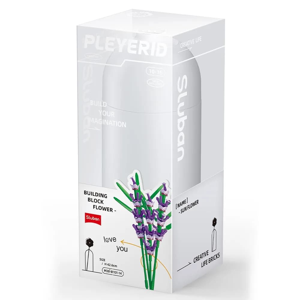 Set de Constructie Flowers, 258 piese, Lavanda - Sluban — miniatură