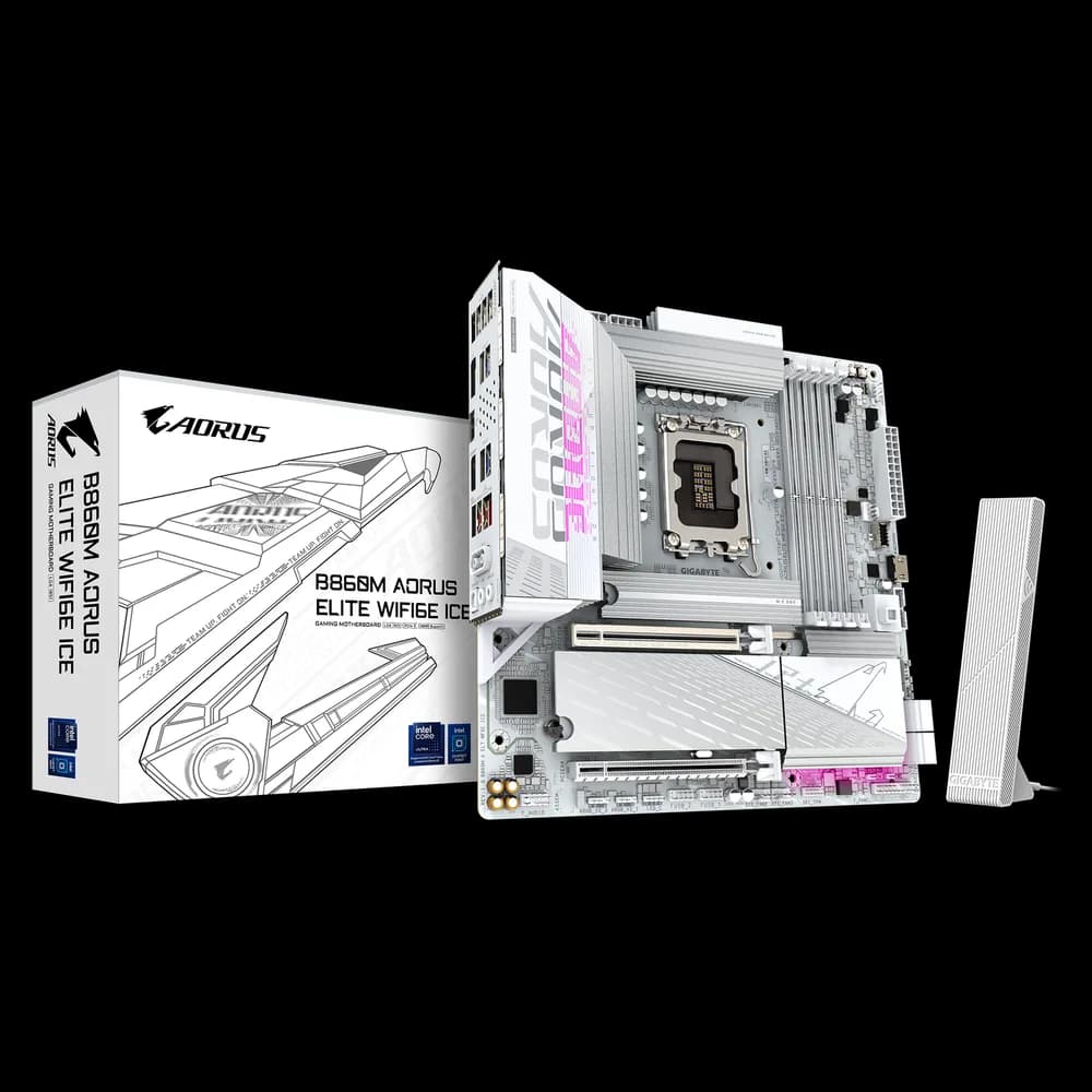 Placa de baza GIGABYTE B860M A ELT WF6E ICE "B860M A ELT WF6E ICE" — miniatură