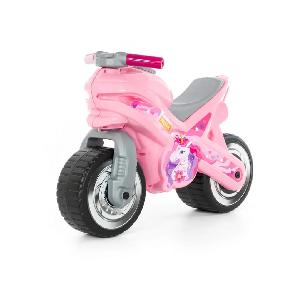 Motocicleta fara pedale, MX-ON, roz, 70x30x49,3 cm, Polesie — miniatură