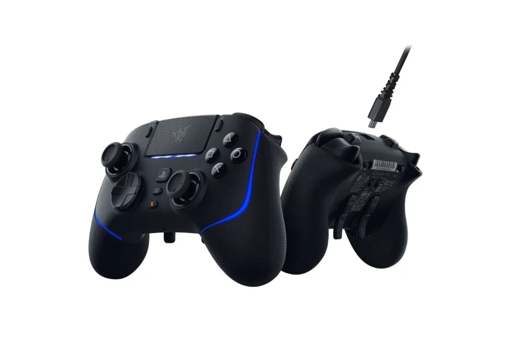Controller Razer Wolverine V2 Pro pentru PS5 si PC, conectivitate HyperSpeed Wireless si cu fir, lumini razer Chroma, butoane mecanice Razer™ Mecha-Tactile, durata de viata baterie pana la 10 ore cu Chroma, pana la 28 de ore fara Chroma, negru — miniatură
