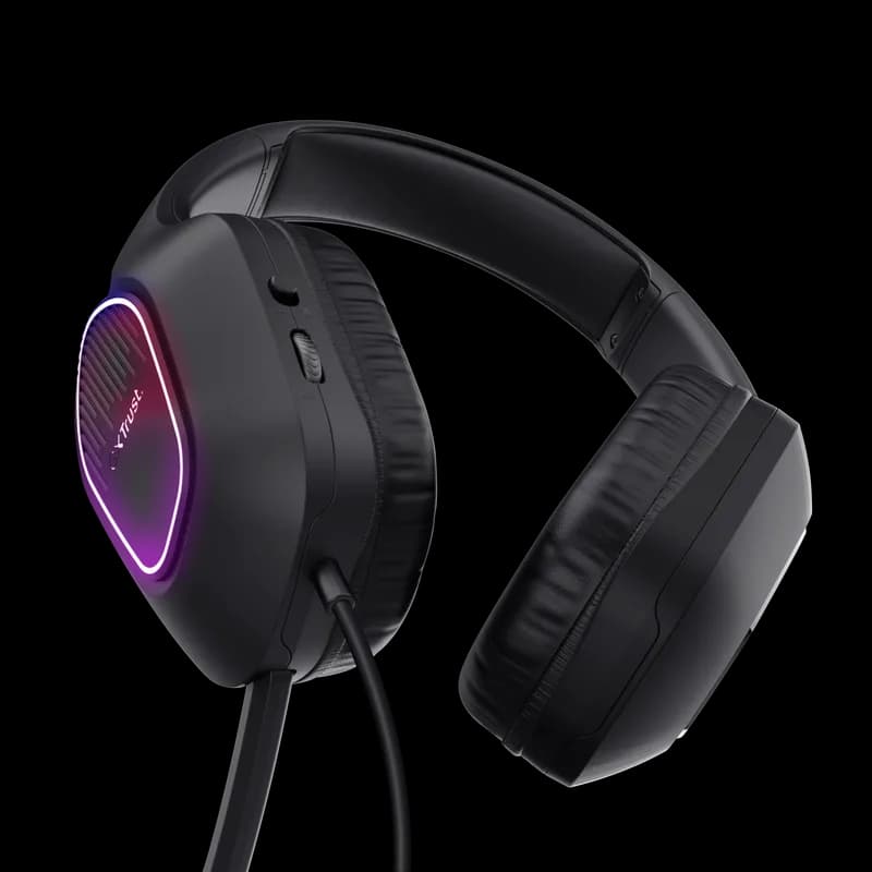 Casti Gaming Head-band Trust GXT 416 ZIROX, Wired, Negru — miniatură