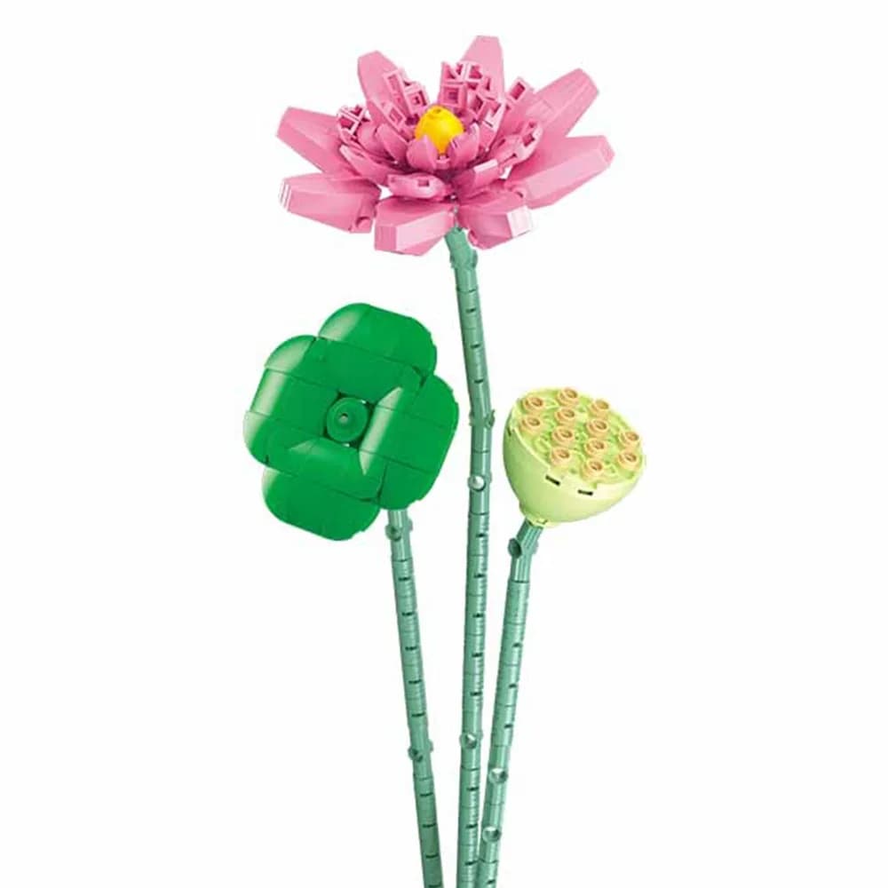 Set de Constructie Flowers, 258 piese, Lotus - Sluban — miniatură