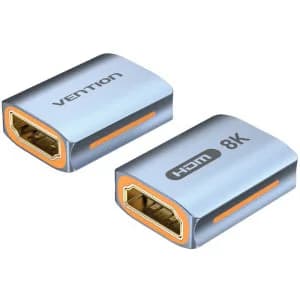Adaptor video Vention, cupla extender HDMI(M) la HDMI(M), 48Gbps, rezolutie 8K la 60Hz/4K la 120Hz, aluminiu, argintiu, "AIUH0" - 6922794770454