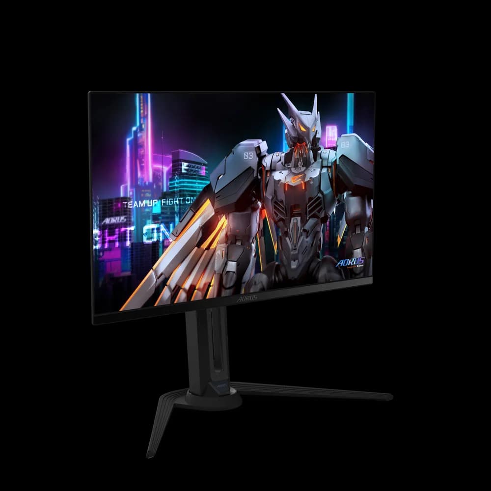 Monitor GIGABYTE AORUS FO27Q5P, QD-OLED, 27", QHD, 2560 x 1440, DisplayPort, HDMI, Boxe, Pivot, 500Hz, 0.03 ms, Negru "FO27Q5P" — miniatură