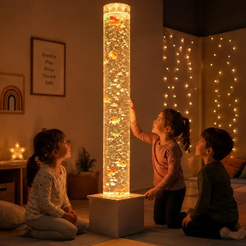 Tub cu bule de 120 cm cu bază albă