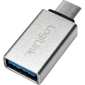 ADAPTOR LOGILINK OTG, pt. smartphone, USB 3.2 Type-C (T) la USB-A 3.0 (M), 5V / 3A 15W, negru, "AU0042" — miniatură