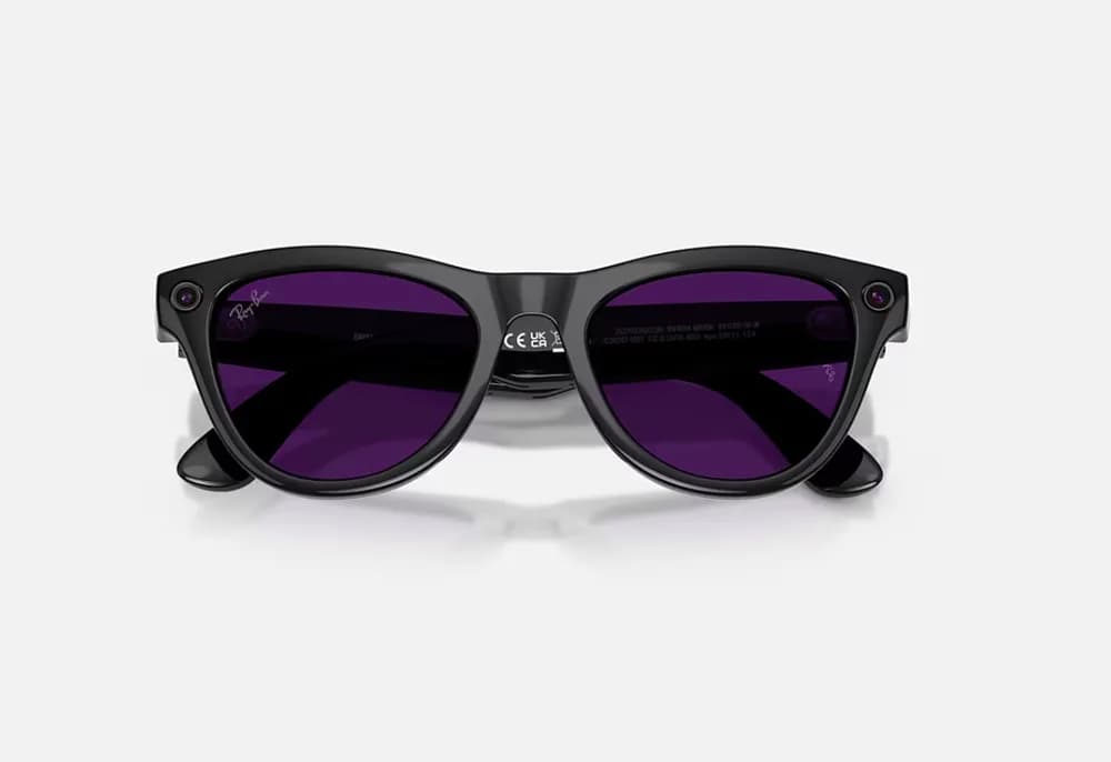 RayBan Meta SKYLER High Bridge Fit - Shinny Black - Amethyst Transitions® Gen2 — miniatură