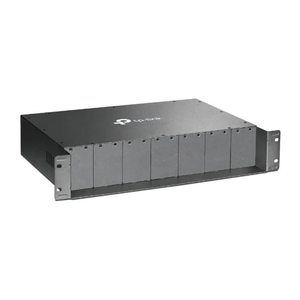 SASIU RACKABIL " TL-MC1400 "TP-LINK 14-sloturi media convertor fara management, rack 19-inch, suport sursa de alimentare redundanta, o sursa AC inclusa "MC1400" — miniatură