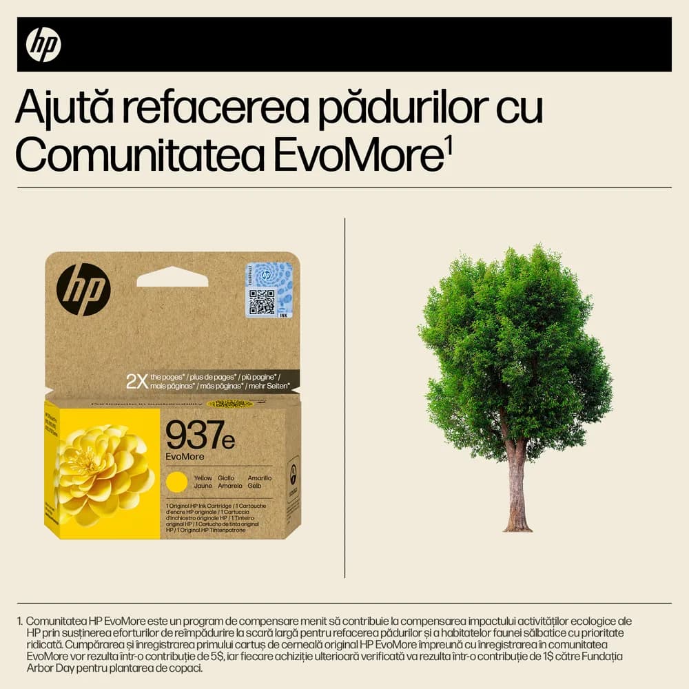 Cartus HP 937e EvoMore, Yellow — miniatură