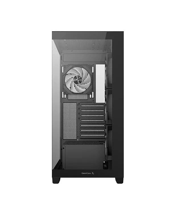 CARCASA gaming "CG580 4F V2", middle tower, ATX, fara sursa, sticla securizata, suporta 8xfan, inclus 4xfanx120mm, ARGB, negru, PSU shroud,7 sloturi expansiune, USB-C x 1, USB 3.0 x 2, audio+mic, "R-CG580-BKADA4-G-2" — miniatură