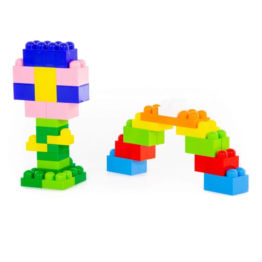 Cuburi constructii Jumbo, 74 piese/cutie, Polesie — miniatură