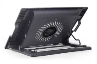 STAND GEMBIRD notebook 17", sita metal, fan 15cm cu led light, 1500rpm, 20cfm, ajustare inaltime 5 trepte, black, "NBS-1F17T-01" — miniatură