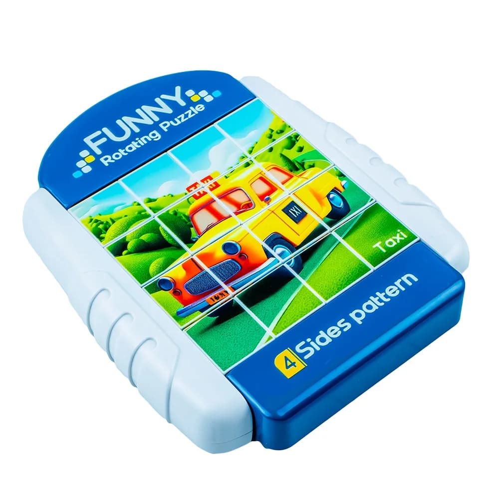 Puzzle educativ, cu 4 fete, Autovehicule — miniatură