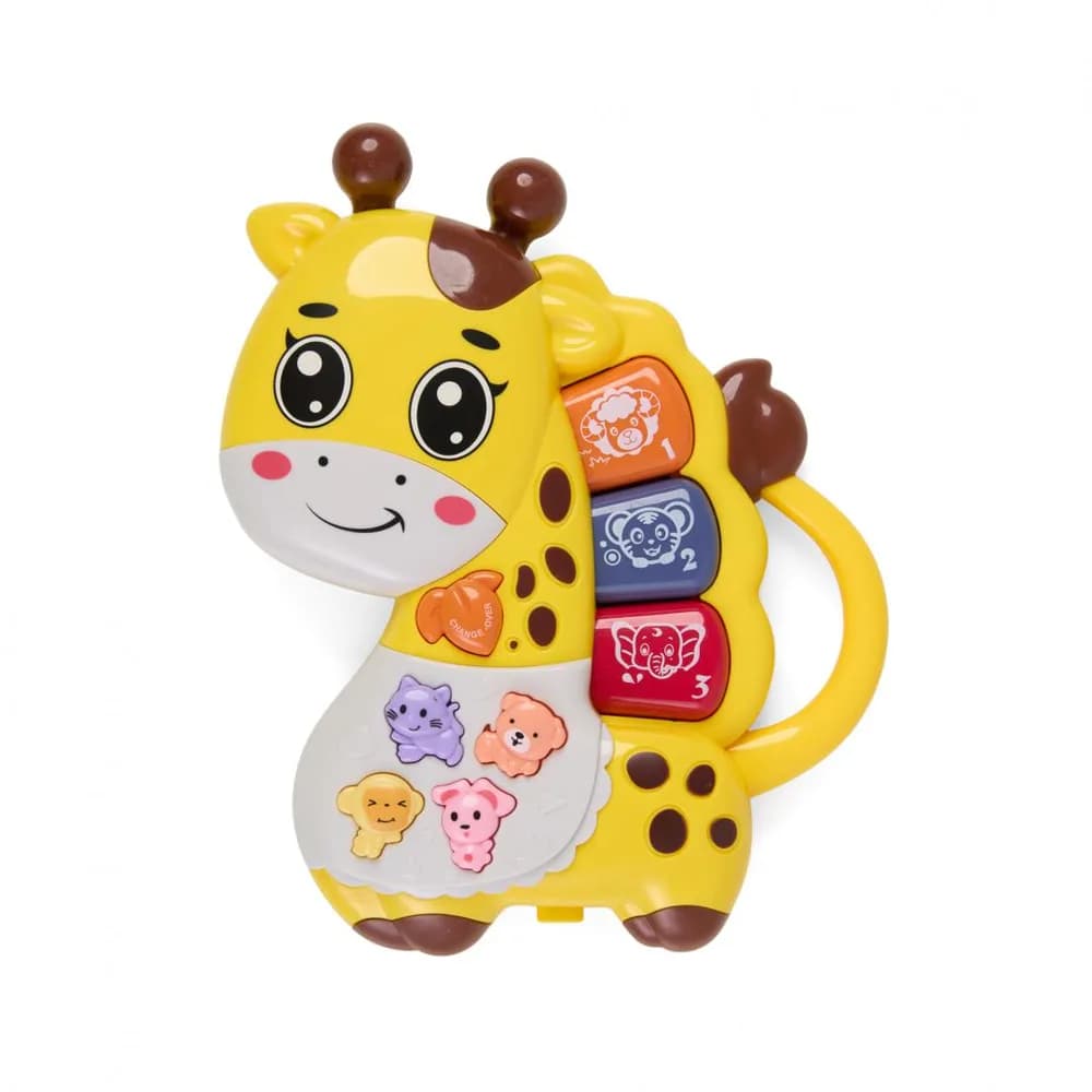 JUCARIE GIRAFA CU LUMINI SI SUNETE, DIVERSE CULORI, MOMKI