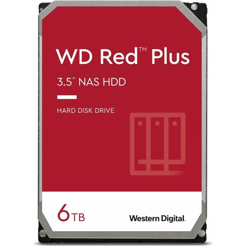 HDD NAS WD Red Plus, 6TB, 5400 RPM, 256MB, SATA III
