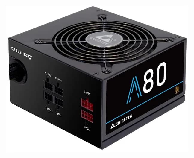 SURSA Chieftec A-80 750 W, semi-modulara, certificare 80 Plus Bronze - compatibila, ventilator 120 mm x 1, PCI-E 6+2 pin x 2, SATA x 6, "CTG-750C"