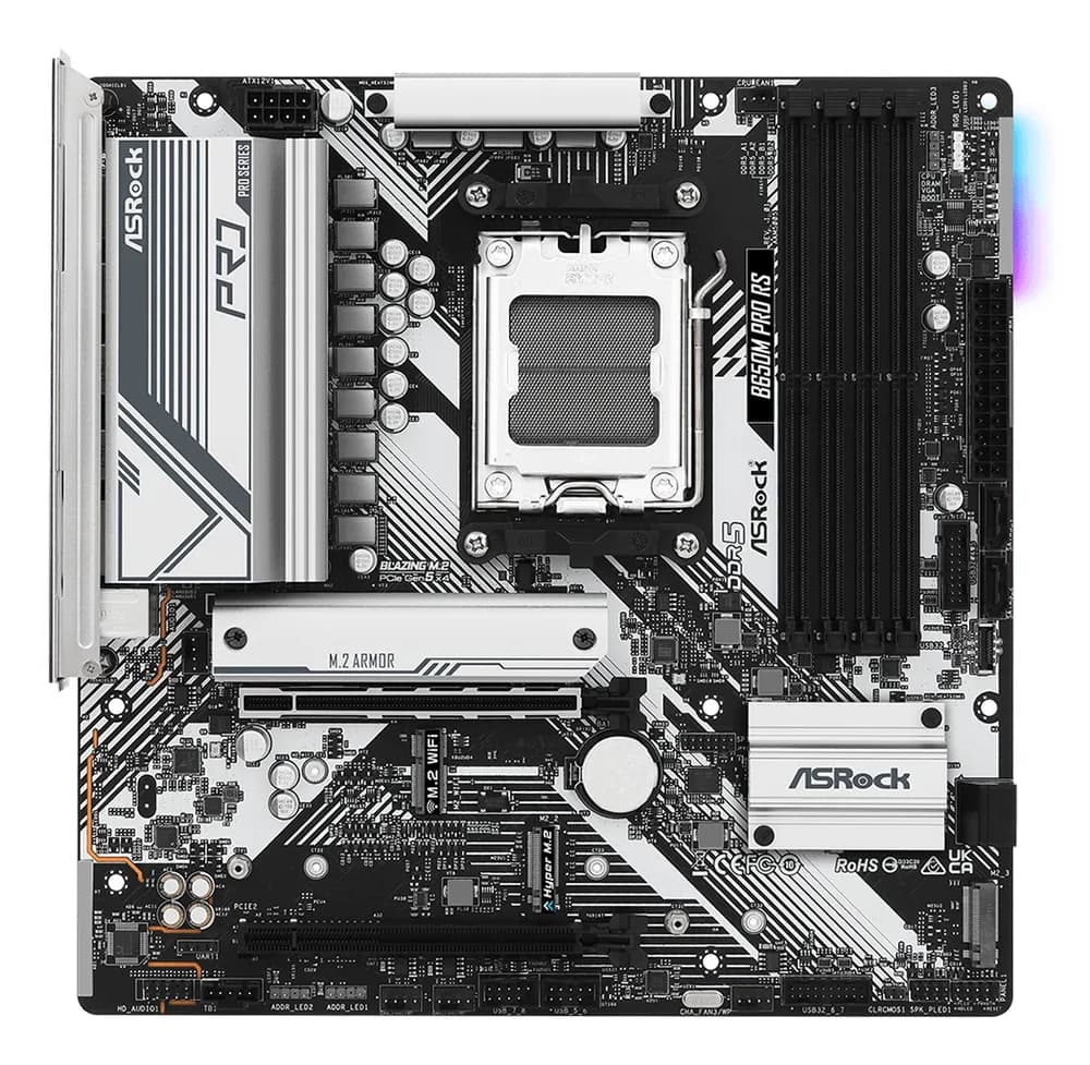 Placa de baza ASROCK B650M PRO RS AM5 mATX 4x DDR5 2.5G LAN "B650M PRO RS" — miniatură