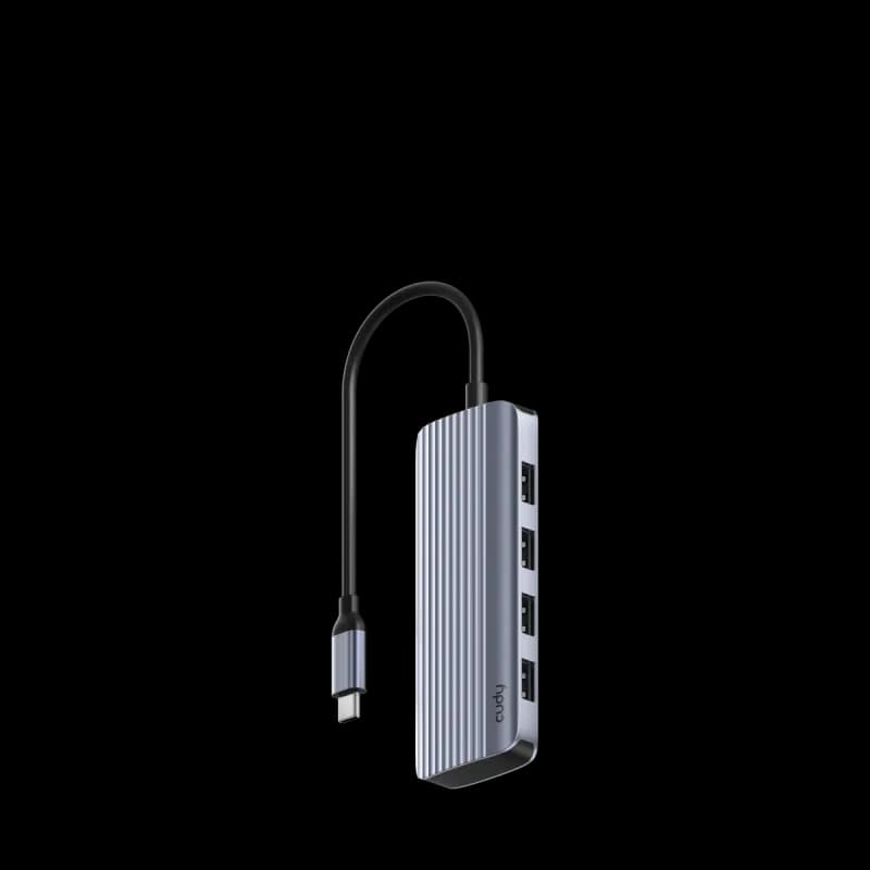 Hub USB CUDY UH500 USB-C, 6 porturi, HDMI, Argintiu