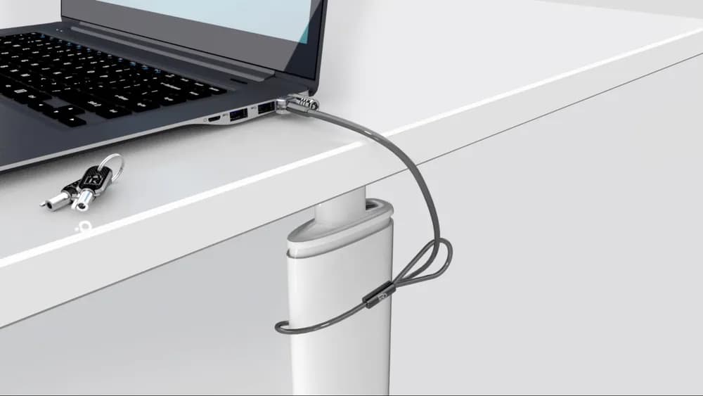 CABLU securitate KENSINGTON pt. notebook slot standard,cheie standard,conectare directa,1.8m, cablu otel ultra-carbon,permite pivotare si rotire, "MicroSaver 2.0" "K65020EU" — miniatură