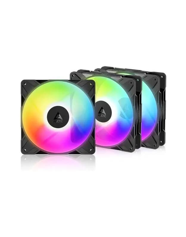 Set 3 ventilatoare Arctic "P14 Pro Reverse A-RGB", 140mm, 400 - 2500 rpm, FDB, negru, "ACFAN00327A"