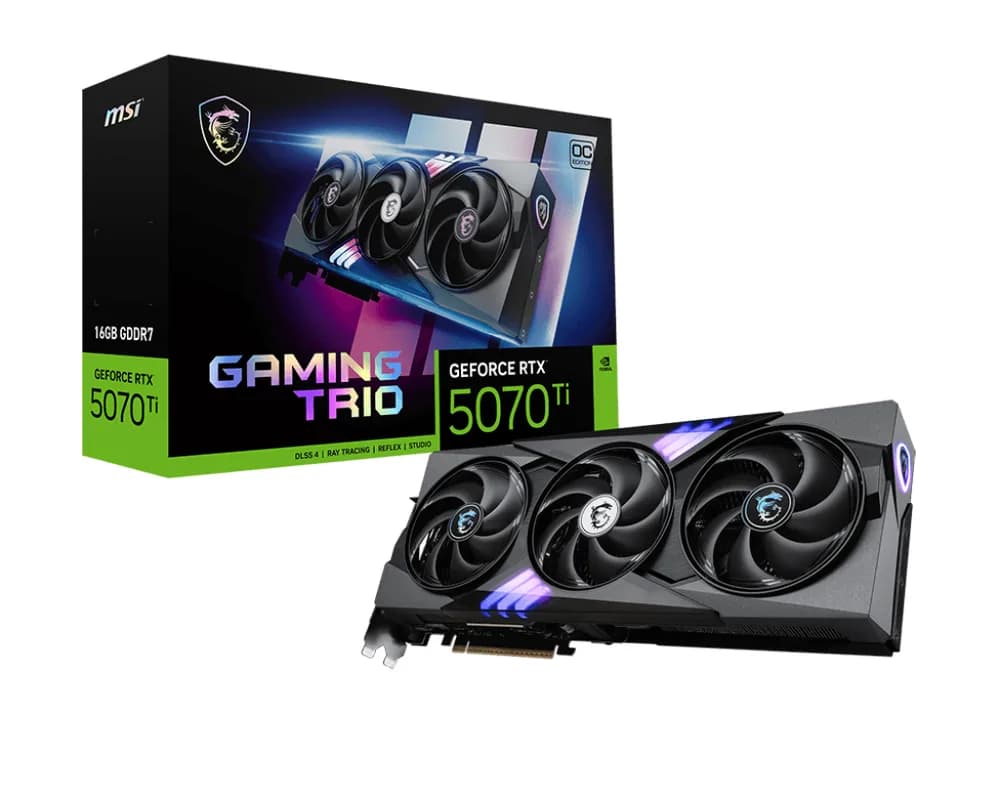 MSI GeForce RTX 5070 Ti 16G GAMING TRIO OC PLUS, GDDR7, 256 bit, Negru "GeForce RTX 5070 Ti 16G GAMING TRIO OC"