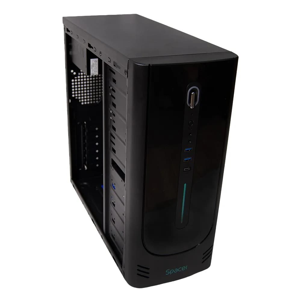 Sistem Desktop PC Office Spacer DeskPro R3, AMD Ryzen 3 3200, 8 GB DDR4, 240 GB SSD, No Os, negru,"SPACER-DeskPro-R3.3200-8D4S240"