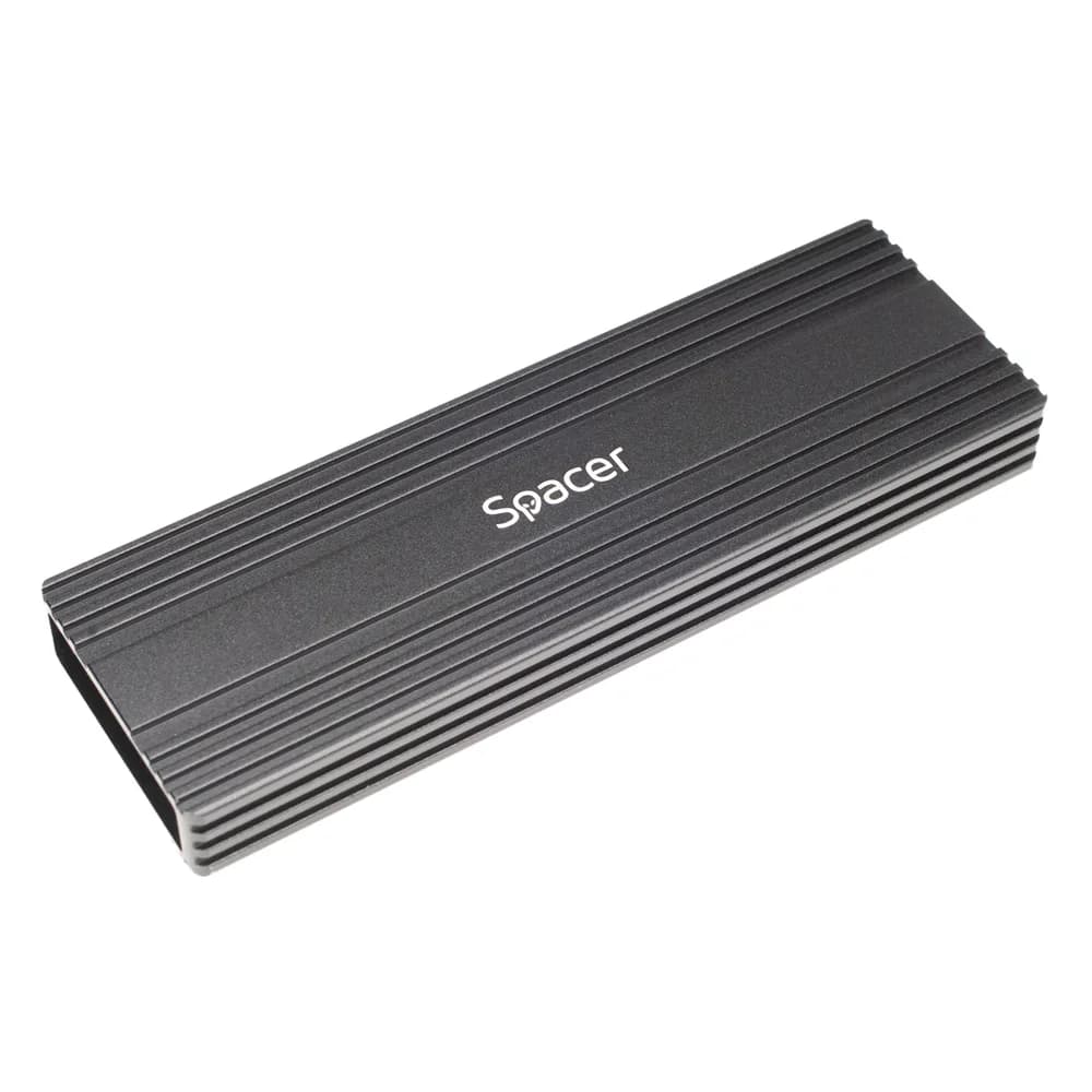 RACK extern SPACER, pt. SSD M.2 PCIe NVME, interfata PC USB 3.1 Type C, Striat, aluminiu, negru, "SPRK-M2TYPEC-05"