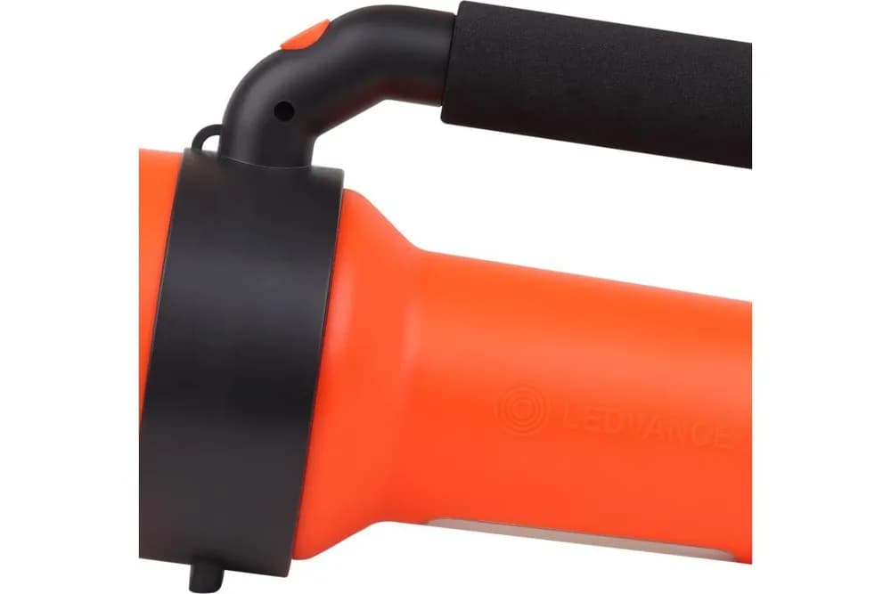 Lanterna LED de mana Ledvance Spotlight, 3W + 1W COB, 300 lm, lumina rece (6500K), 4 moduri de iluminare, acumulator Li-Ion 2x1200mAh, IP20, cablu incarcare USB inclus, Portocaliu/Negru — miniatură