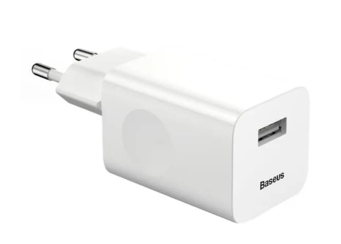 INCARCATOR retea Baseus, Quick Charge 3.0 24W, 1 x USB Output 3.6V-8V/3A, alb "CCALL-BX02" - 6953156272446