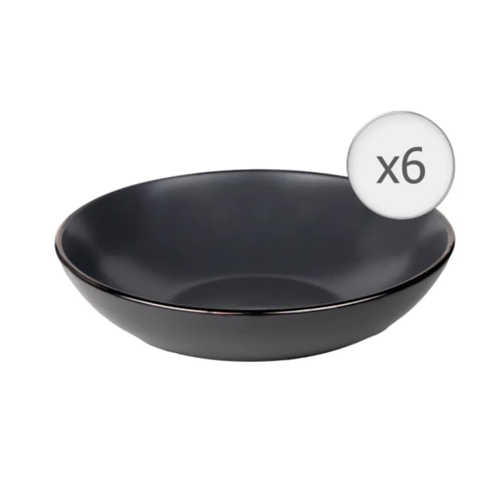 SET 6 FARFURII ADANCI, CERAMICA 20 CM, CALYPSO, ART OF DINING BY HEINNER