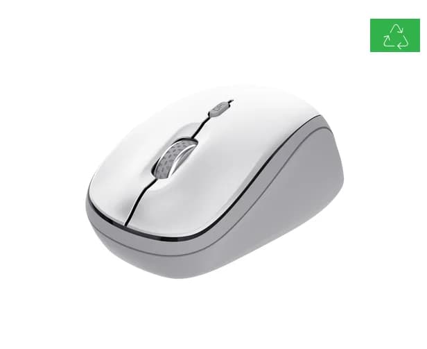 Mouse Wireless Trust Yvi+, 1600 DPI, Alb — miniatură