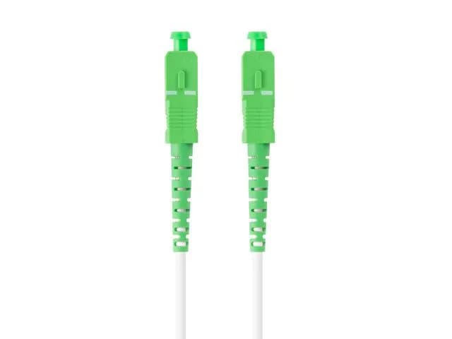 Patch cord fibră SM SC/APC-SC/APC simplex 5 m LSZH G657A2 3,0 mm alb