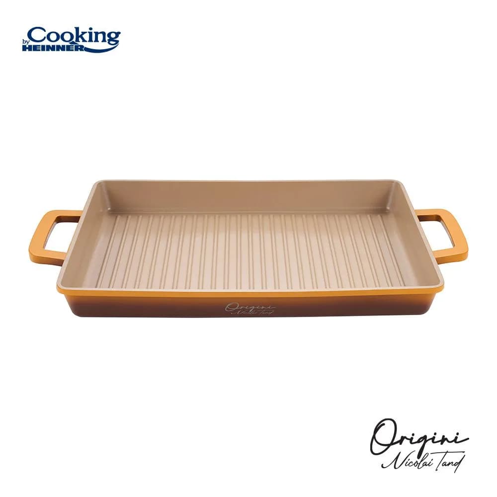 TAVA GRATAR ALUMINIU TURNAT 36 x 26.4 x 4 CM, NICOLAI TAND, ORIGINI, COOKING BY HEINNER — miniatură