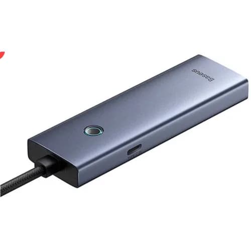 HUB extern Baseus UltraJoy 4 in 1, input USB, output USB Type-C, USB3.0 x 4, lungime cablu 50 cm, gri "B0005280B811-01" - 6932172653262 — miniatură