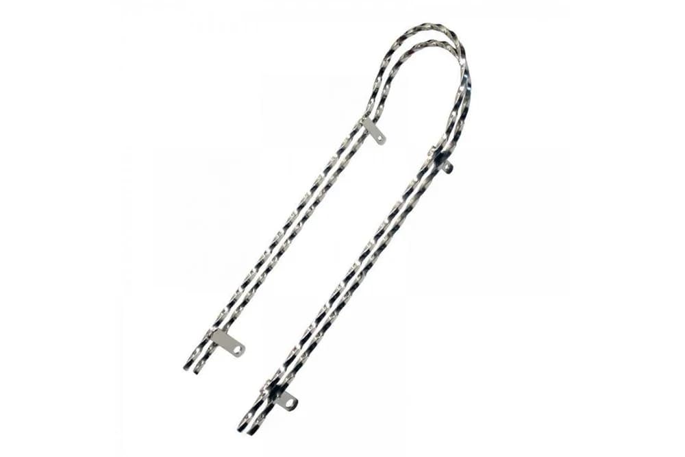 Sissy bar suport sa, profil patrat torsionat, dublu,lungime 18 inch, pentru roti de 20, material Otel, Crom