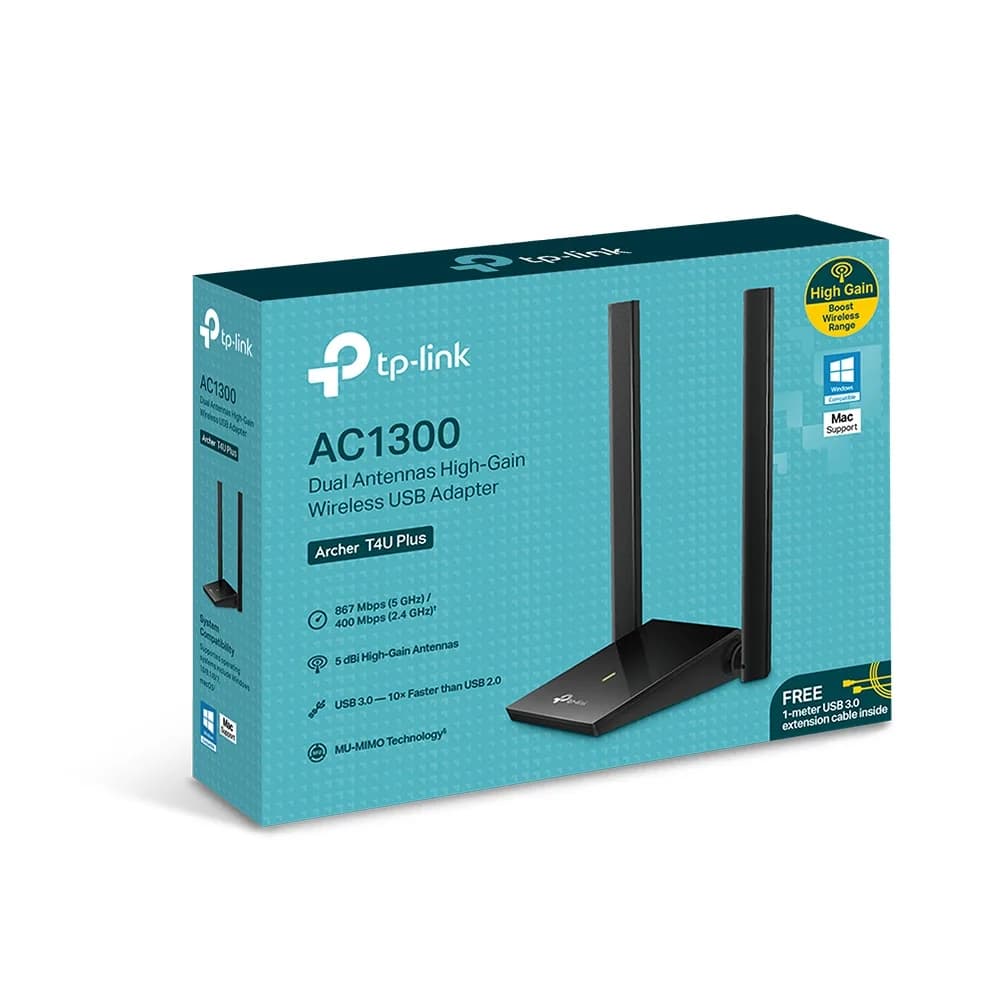 Adaptor wireless TP-Link Archer T4U Plus, WIFI 5, Dual Band — miniatură