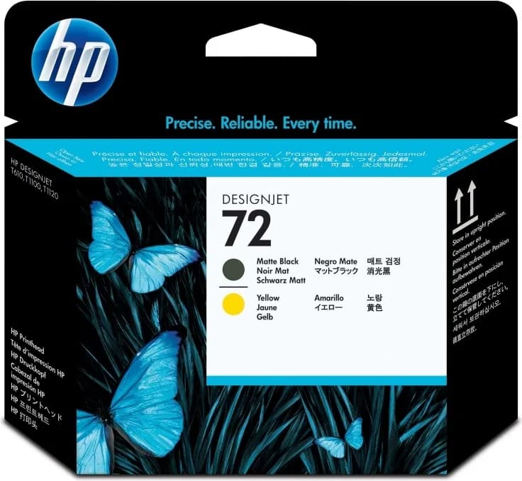 Cap Printare Original HP Matte Black/Yellow, nr.72, pentru DesignJet T1100|1120|1200|1300|2300|T610|620|770|790, "C9384A"