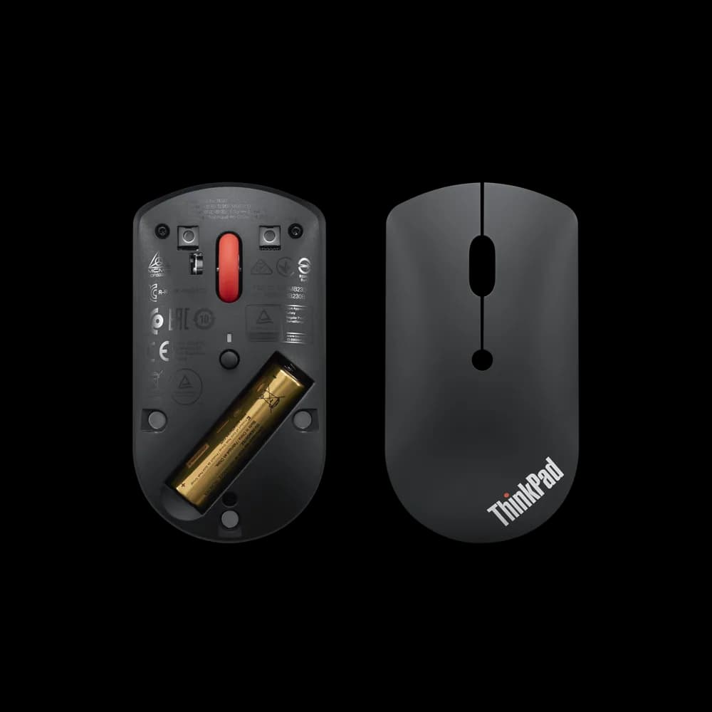 Mouse Wireless Lenovo ThinkPad Bluetooth Silent Mouse, 2400 dpi, Negru — miniatură