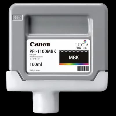 Cartus Cerneala Original Canon Matte Black, PFI-1100MBK, pentru IPF PRO-2000|PRO-4000|PRO-6000, 160ml, incl.TV 0.15 RON,NOPP, "0849C001AA"