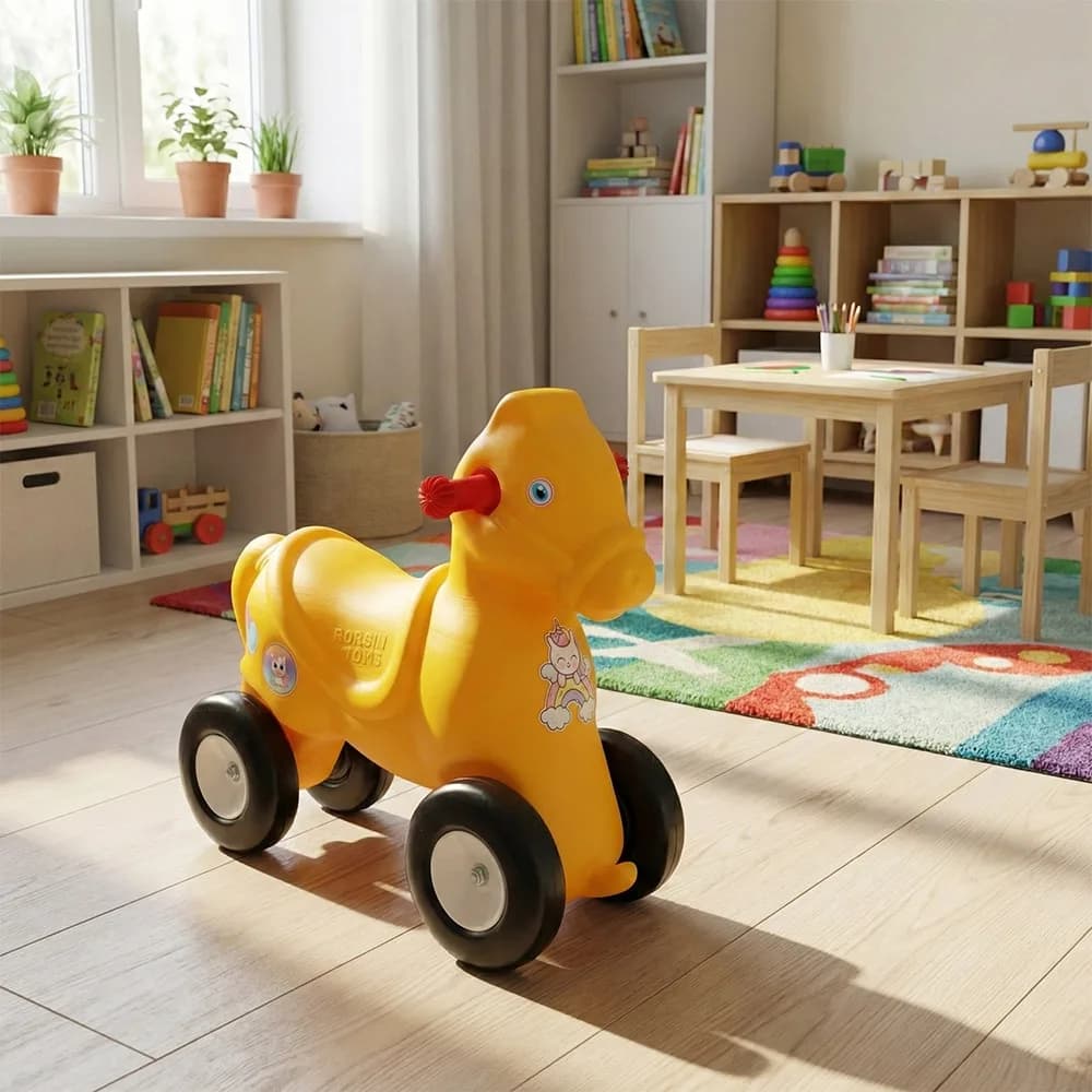 Calut cu roti, galben - ROBENTOYS — miniatură