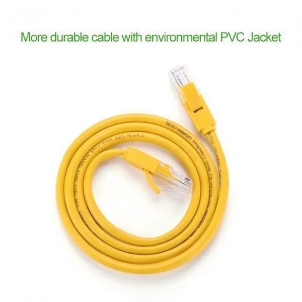 PATCH CORD UTP Ugreen Cat5e, "NW103" fire din cupru, viteza maxima 100 Mbps, 1m, galben "11230" - 6957303882304