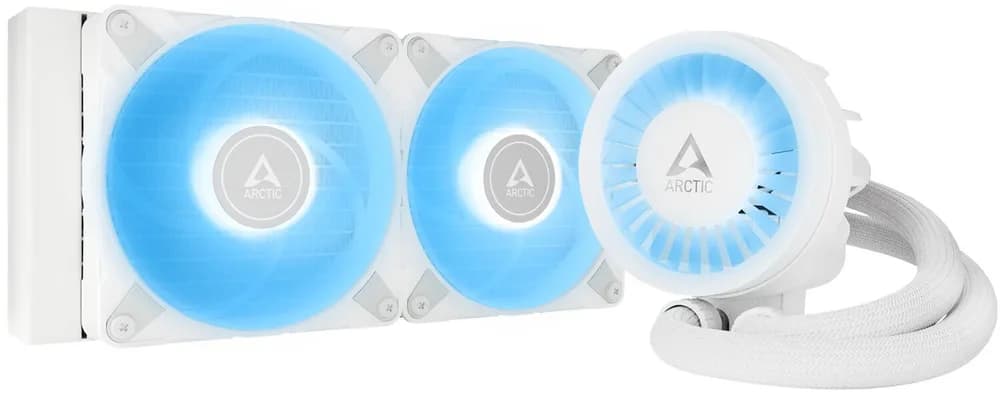 COOLER Arctic "Liquid Freezer III 280ARGB", racire lichid, skt. Intel LGA1700, AMD AM5/AM4,radiator aluminiu, pompa 2800rpm, fan 2x140mm,1900rpm,4-pin PWM,ARGB, alb "ACFRE00151A" — miniatură