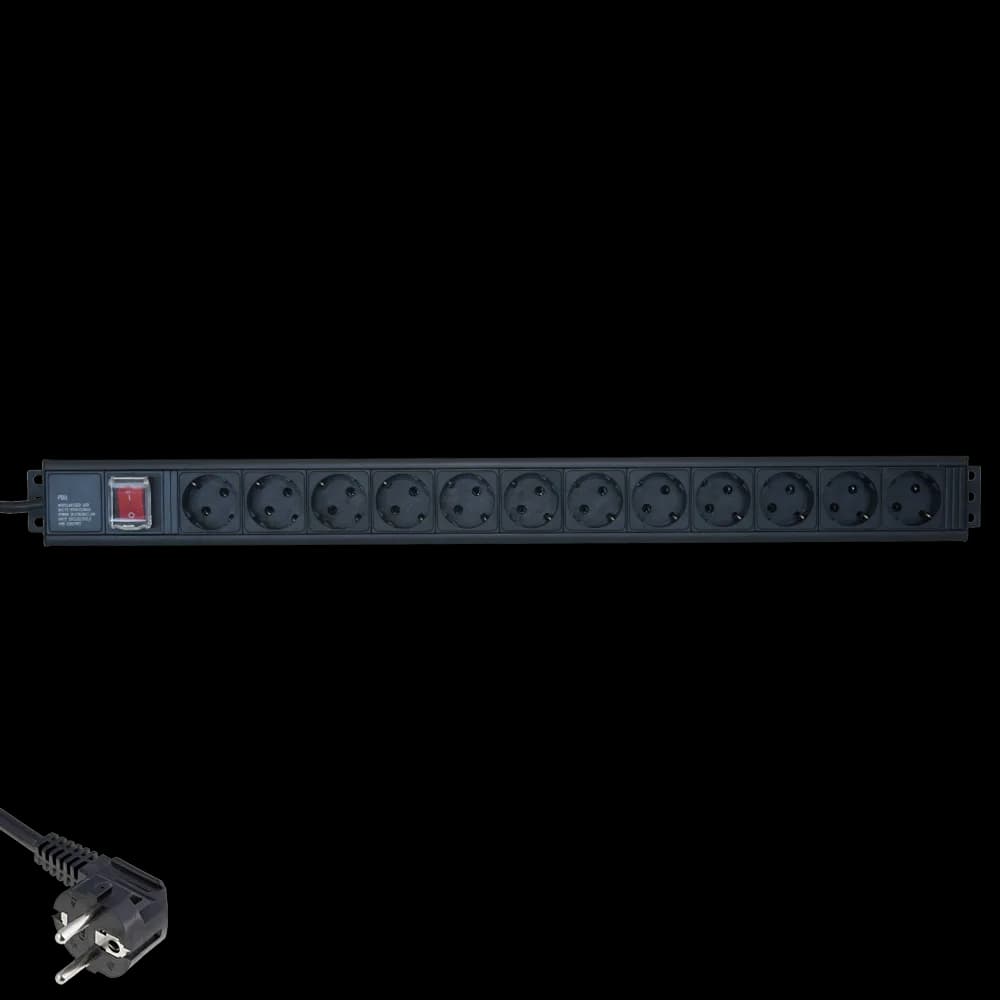 Priza de rack cu montare verticala , PDU 12 posturi Schuko, Xcab "Xcab-1219"