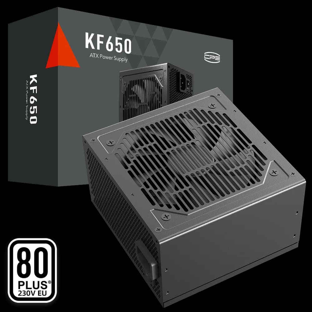 SURSA PCCOOLER, 650W, fan 120mm, certificare 80PLUS White, MB 20+4 pin x 1, CPU 4+4 pin x 2, PCI-E 6+2 pin x 2, SATA x 3, "KF650"