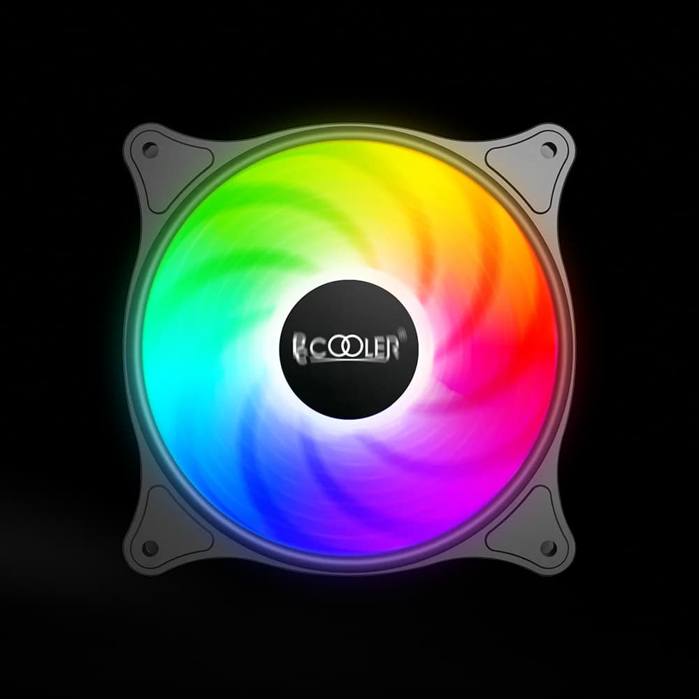 VENTILATOR PCCOOLER PC 120x120x25 mm, RGB LED fix, 3 PIN, Hydro Bearing, fixed LED RGB, 1 buc. in pachet "FX-120-3"