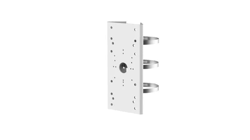 Suport de montaj pe stalp Hikvision DS-1275ZJ-SUS, material otel inoxidabil, dimensiuni: 127 mm × 46 mm × 250 mm, greutate: 1480 g