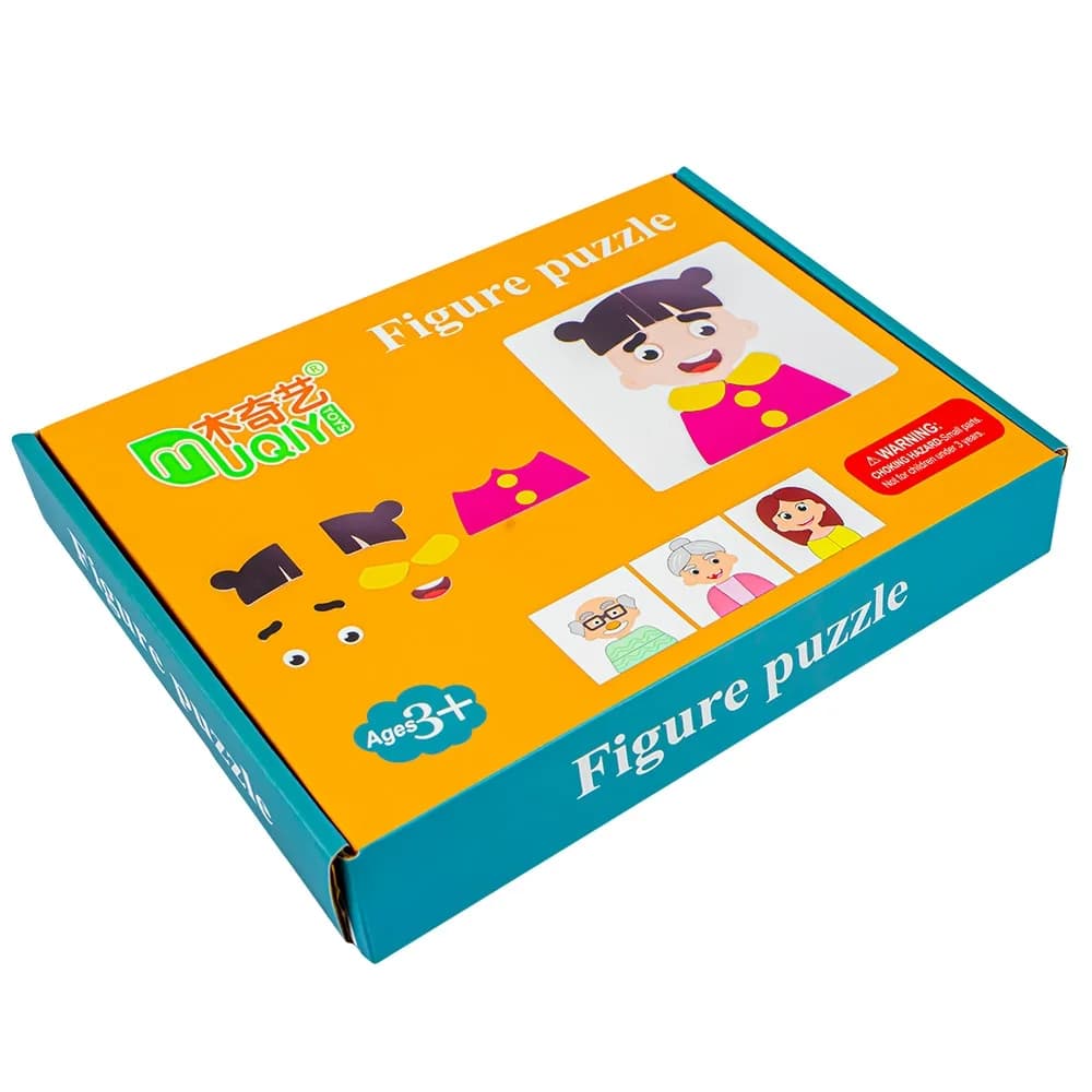 Puzzle magnetic, din lemn, Meserii/Familie — miniatură