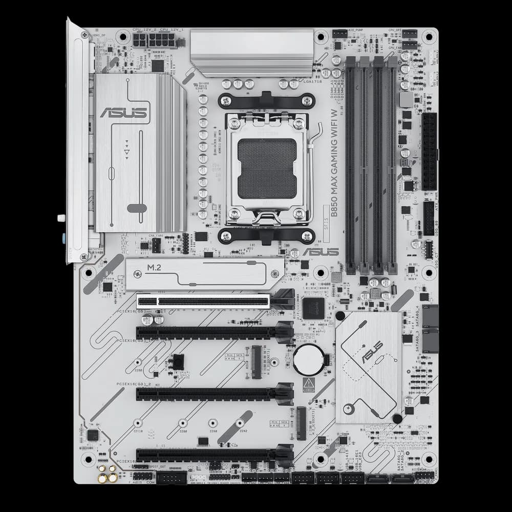 Placa de baza Asus B850 MAX GAMING WIFI W, AM5, DDR5, Alb "B850 MAX GAMING WIFI W"