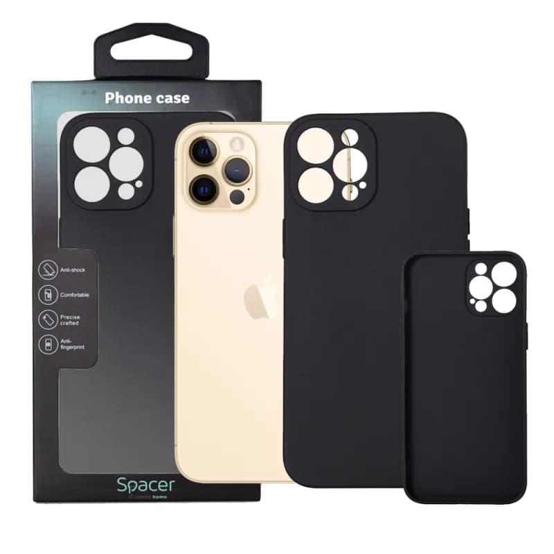 Husa Iphone 13 Pro Max Spacer, grosime 1.5mm, material flexibil TPU, negru "SPPC-AP-IP13PM-TPU"