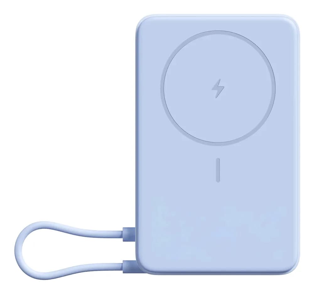 Acumulator extern magnetic cu suport incorporat Xiaomi BHR08PCGL, 33 W (USB-C), 10000 mAh, Cablu USB-C integrat, Incarcare Wireless 15 W (Albastru) "BHR08PCGL"